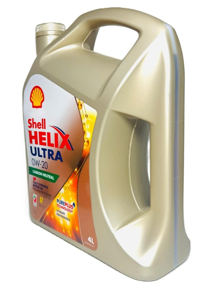 شل زيت محركات هيلكس ألترا الاصطناعي بالكامل SP، 0W-20، سعة 4 لترات - Image 2